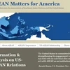 Giao diện của trang web chuyên cung cấp thông tin về quan hệ ASEAN-Mỹ.