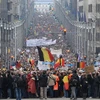 Biểu tình kêu gọi thành lập liên minh ở Bỉ. (Nguồn: THX/TTXVN)