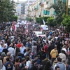 Những người biểu tình tại thủ đô Beirut. (Nguồn: Demotix Images)