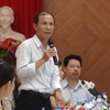 Ông Nguyễn Việt Cường, Chánh thanh tra Sở Y tế Hà Nội trả lời tại buổi họp báo. (Ảnh: Thùy Giang/Vietnam+)