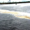 Nước sông Thị Vải bị ô nhiễm. (Ảnh: Internet)