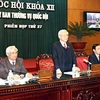 Chủ tịch Quốc hội Nguyễn Phú Trọng phát biểu khai mạc phiên họp. (Ảnh : Trí Dũng/TTXVN) 