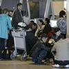 Hành khách bị kẹt tại sân bay Domodedovo. (Nguồn: AP)