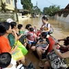 Bão Ketsana gây ngập lụt ở Marikina, phía đông Manila. (Ảnh: AFP/TTXVN) 