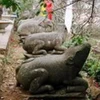Hàng thú đá tại chùa Phật Tích. (Nguồn: Internet)