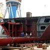 Tổng Công ty Bạch Đằng đóng mới tàu 22.500 tấn thứ 8 xuất khẩu sang Hàn Quốc. (Ảnh: Anh Tôn/TTXVN)
