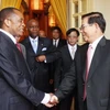 Chủ tịch nước Nguyễn Minh Triết tiếp Thủ tướng Cộng hòa Mozambique, Aires Bonifacio Baptista Ali. (Ảnh: Nguyễn Dân/TTXVN)