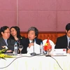 Đoàn Việt Nam tại phiên họp Uỷ ban thông cáo chung. (Ảnh: Doãn Tấn/TTXVN)