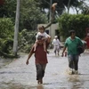 Các đường phố bị ngập lụt tại bang Veracruz, Mexico. (Nguồn: AP)