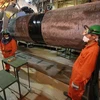 Lắp đặt đường ống dẫn khí đốt tại vùng vịnh Phần Lan, cách St. Petersburg (Nga) khoảng 200km về phía tây ngày 20/9. (Nguồn: AFP/ TTXVN)