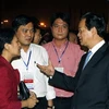 Thủ tướng Nguyễn Tấn Dũng đi kiểm tra công tác chuẩn bị Hội nghị cấp cao ASEAN 17 và các Hội nghị liên quan. (Ảnh: Đức Tám/TTXVN)