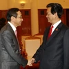 Thủ tướng Nguyễn Tấn Dũng tiếp Ông Dong Soo Kim - Chủ tịch, Tổng Giám đốc điều hành Korea Eximbank. (Ảnh: Đức Tám/TTXVN)
