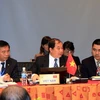 Đoàn Việt Nam tham dự Hội nghị. (Ảnh: Trọng Đức/TTXVN)