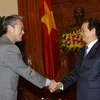 Thủ tướng Nguyễn Tấn Dũng tiếp Đại sứ Hàn Quốc Park Suk-hwan đến chào từ biệt kết thúc nhiệm vụ tại Việt Nam. (Ảnh: Đức Tám/TTXVN)