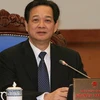 Thủ tướng Nguyễn Tấn Dũng chủ trì Hội nghị. (Ảnh: TTXVN)