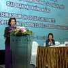 Bà Nguyễn Thị Kim Ngân phát biểu tại diễn đàn. (Nguồn: TTXVN)