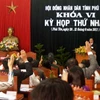 HĐND tỉnh Phú Yên khóa VI biểu quyết thông qua chương trình nội dung kỳ họp. (Nguồn: baophuyen.com.vn)