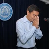 Thủ tướng Thái Lan Abhisit Vejjajiva trong cuộc họp báo tại Bangkok ngày 4/7. (Nguồn: THX/TTXVN)
