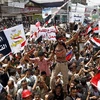 Phe đối lập ở Yemen ăn mừng trong ngày ngày 5/6 . (Nguồn: AFP/TTXVN)