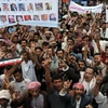Biểu tình yêu cầu Tổng thống Ali Abdullah Saleh từ chức tại thủ đô Sanaa ngày 24/7. (Nguồn: AFP/TTXVN)