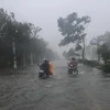 Đường phố thủ đô Manila ngập trong nước lũ do bão Nesat đổ bộ ngày 27/9. (Nguồn: AFP/TTXVN)