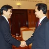 Thủ tướng Nguyễn Tấn Dũng tiếp Thứ trưởng Bộ Ngoại giao Nhật Bản Tsuyoshi Yamaguchi. (Ảnh: Doãn Tấn/TTXVN)