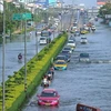 Cảnh ngập lụt tại thủ đô Bangkok ngày 23/10. (Nguồn: AFP/TTXVN)