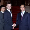 Thủ tướng Nguyễn Tấn Dũng tiếp Thái tử kế vị Vương quốc Đan Mạch Frederik đang trong chuyến thăm chính thức Việt Nam. (Ảnh: Đức Tám/TTXVN)