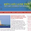Giao diện trang Thông tin điện tử về Biên giới lãnh thổ phiên bản tiếng Anh. (Nguồn: Vietnam+)