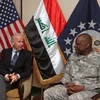 Phó Tổng thống Mỹ Joe Biden gặp tướng Lloyd Austin. (Nguồn: Getty Images)