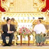 Tổng thống Myanmar Thein Sein tiếp Thủ tướng Nguyễn Tấn Dũng. (Ảnh: Đức Tám/TTXVN)