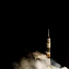 Quang cảnh vụ phóng tàu vũ trụ. (Nguồn: Getty Images)
