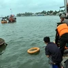 Hiện trường vụ chìm phà xã Tam Hải, Núi Thành, Quảng Nam. (Ảnh: Trần Tĩnh/Vietnam+)