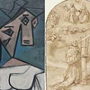 Hai bức tranh của Pablo Picasso và Guglielmo Caccia. (Nguồn: Getty Images)