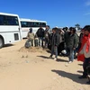 Lao động Việt tại Libya chuẩn bị trở về nước. (Ảnh: Nhan Sáng/TTXVN)