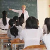 Tình nguyện viên người Australia của AVI đến giảng dạy tiếng Anh tại đại học Tiền Giang. (Nguồn: tgu.edu.vn)