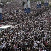 Cuộc biểu tình rầm rộ tại thủ đô Sanaa ngày 2/3, yêu cầu tái cơ cấu quân đội nước này. (Nguồn: AFP/TTXVN)