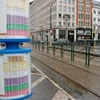 Bến tàu điện tại Brussels vẫn vắng lặng. (Nguồn Belga)