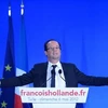 Tổng thống mới đắc cử Francois Hollande phát biểu sau khi giành chiến thắng. (Nguồn: AFP/TTXVN)