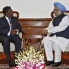Tổng thống Maldives Mohamed Waheed hội đàm với Thủ tướng Ấn Độ Manmohan Singh ngày 12/5. (Nguồn: Reuters) 