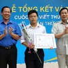 Nguyễn Đăng Quý Minh giành giải nhất cuộc thi. (Ảnh: Minh Tú/TTXVN)
