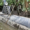 Một chiếc tàu ngầm chở ma túy bị bắt tại Colombia hôm 14/1/2011. (Nguồn: Reuters)