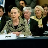 Ngoại trưởng Mỹ Hillary Clinton tại hội nghị. (Nguồn: Getty Images)