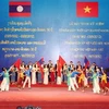 Lễ míttinh kỷ niệm 50 năm Ngày thiết lập quan hệ ngoại giao và 35 năm Ngày ký Hiệp ước Hữu nghị và Hợp tác Việt Nam-Lào. (Ảnh: Trọng Đức/TTXVN)