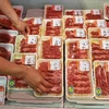 Thịt bò Mỹ bán tại Hàn Quốc. (Nguồn; AFP/TTXVN)