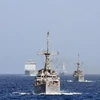 Các tàu hải quân Mỹ. (Nguồn: AFP/TTXVN)