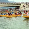 Đua thuyền trên hồ sông Đà. (Nguồn: baotintuc.vn)