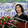 Bà Nguyễn Thị Kim Ngân phát biểu tại lễ phát động. (Ảnh: Trọng Đức/TTXVN)