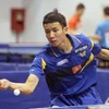 Tay vợt Đinh Quang Linh. (Ảnh: Quang Nhựt/TTXVN)