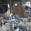 Một căn nhà bị phá hủy trong xung đột tại Zeegone ngày 28/3. (Nguồn: AFP/TTXVN)